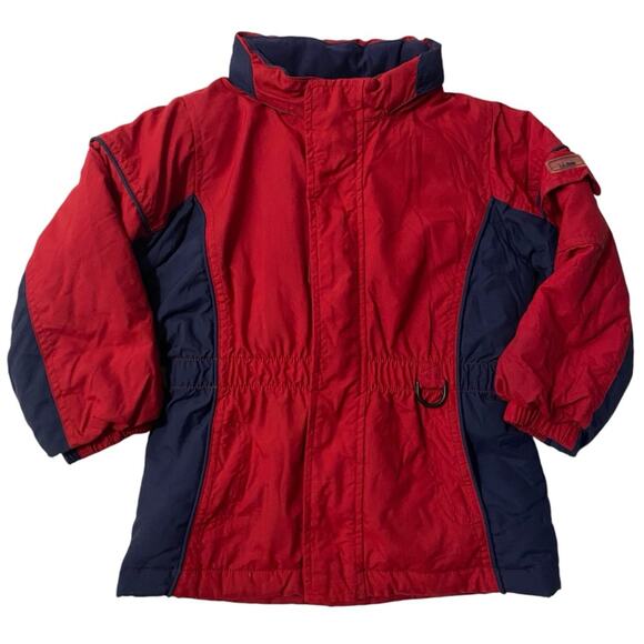 Boys L.L. Bean Size 4T Puffer Hoodie Jacket Red and Blue Thinsulate Insulation - Picture 13 of 13